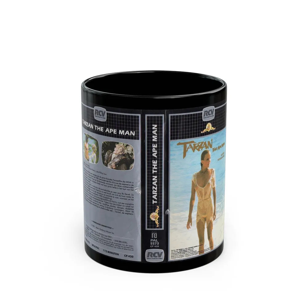 TARZAN THE APE MAN (VHS COVER) - Black Coffee Mug-11oz-Go Mug Yourself