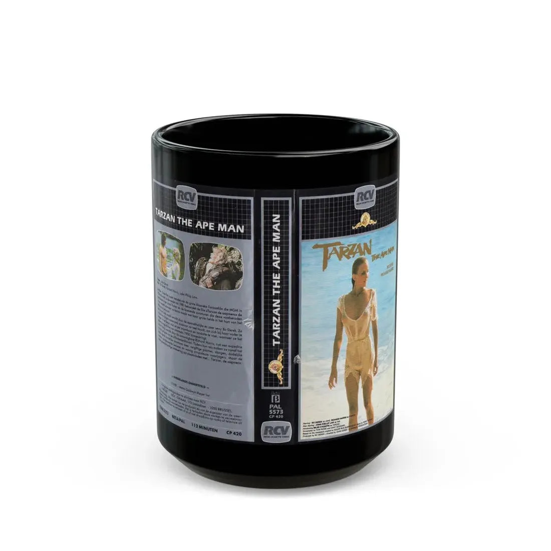 TARZAN THE APE MAN (VHS COVER) - Black Coffee Mug 15oz - Go Mug Yourself