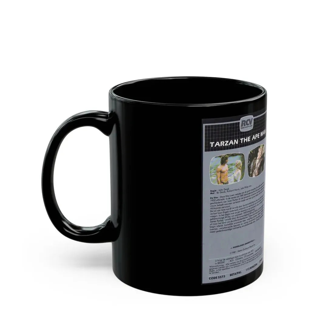 TARZAN THE APE MAN (VHS COVER) - Black Coffee Mug - Go Mug Yourself