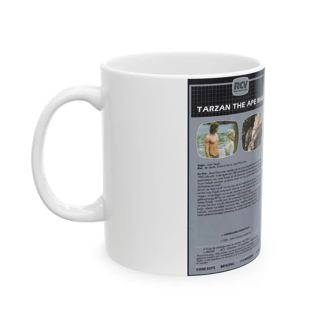 TARZAN THE APE MAN (VHS COVER) - White Coffee Mug - Go Mug Yourself