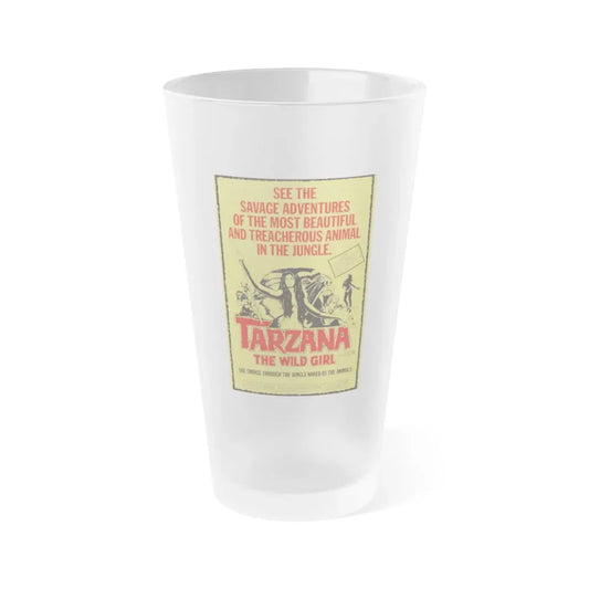TARZANA THE WILD GIRL 1969 Movie Poster - Frosted Pint Glass 16oz Default Title - Go Mug Yourself