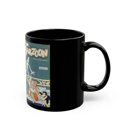 TARZOON SHAME OF THE JUNGLE SEXPLOTATION CARTOON (VHS COVER) - Black Coffee Mug - Go Mug Yourself