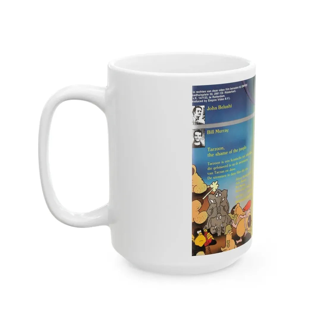 TARZOON SHAME OF THE JUNGLE SEXPLOTATION CARTOON (VHS COVER) - White Coffee Mug - Go Mug Yourself