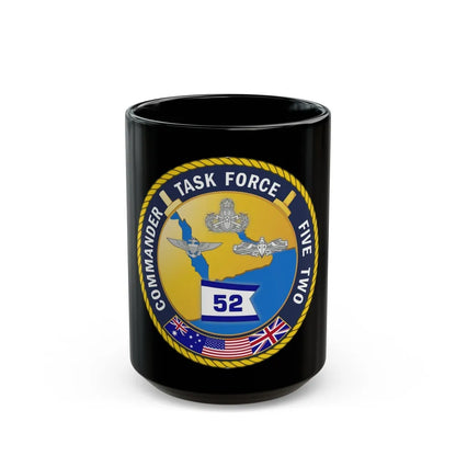 Task Force Five Two (U.S. Navy) Black Coffee Mug-15oz-Go Mug Yourself