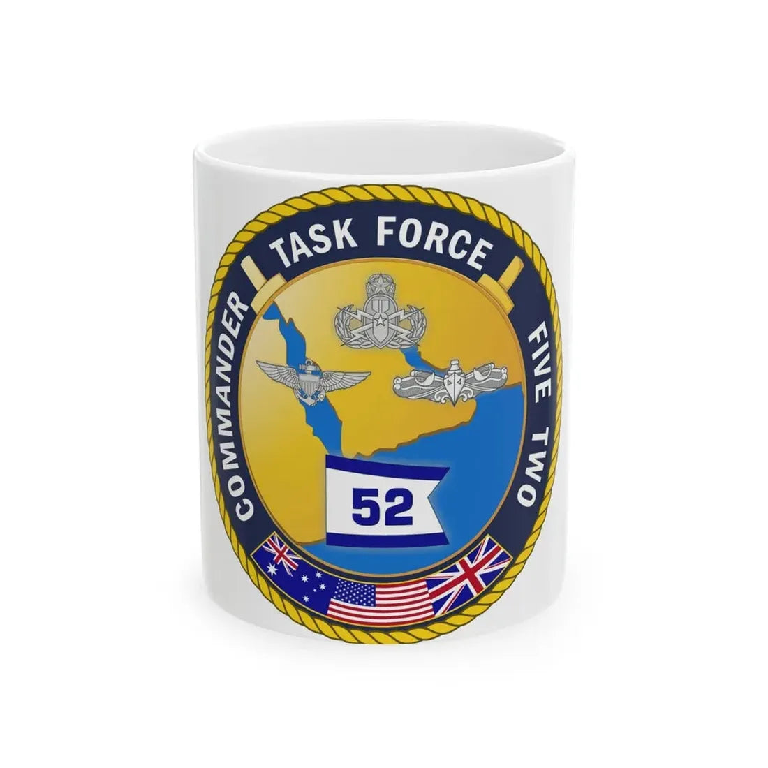 Task Force Five Two (U.S. Navy) White Coffee Mug 11oz - Go Mug Yourself