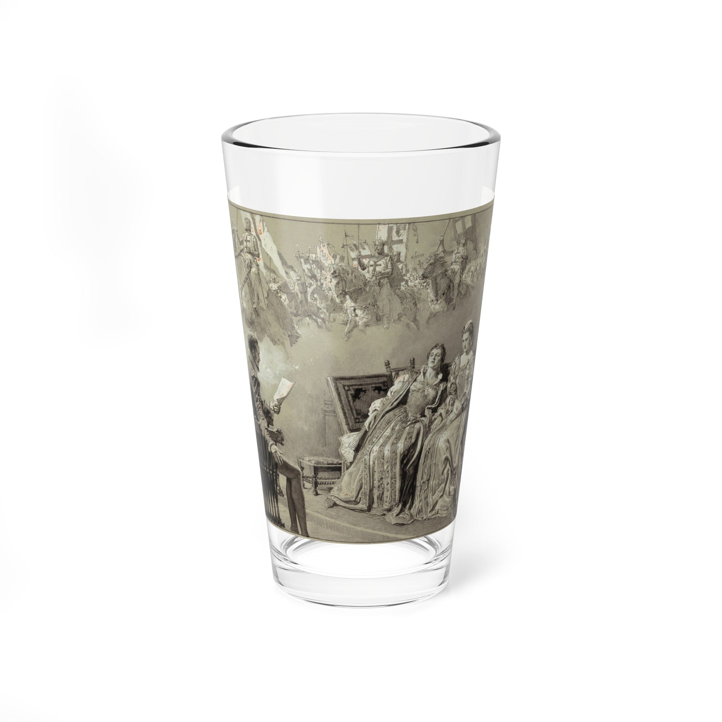 Tasso Reading Poetry to Eleanor and Lucrezia, January 1936 (Magazine Illustration) Pint Glass 16oz-16oz-Go Mug Yourself