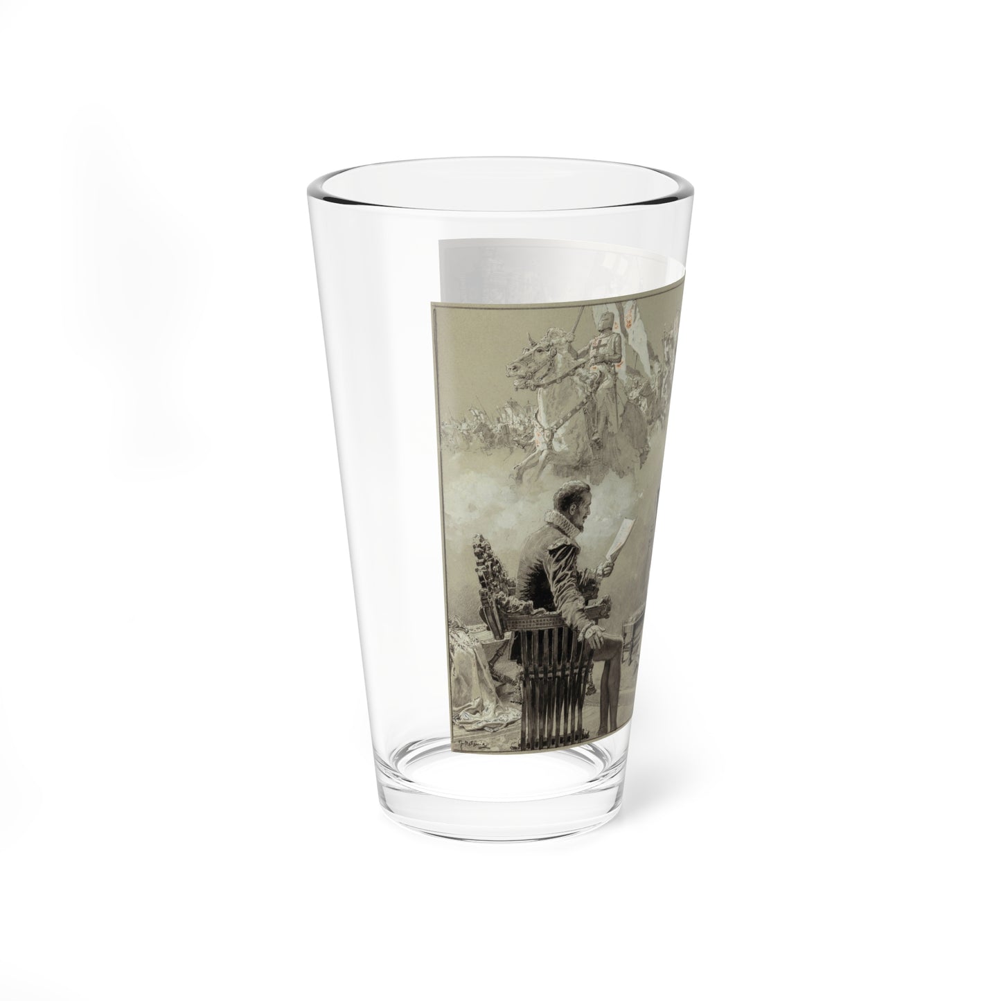 Tasso Reading Poetry to Eleanor and Lucrezia, January 1936 (Magazine Illustration) Pint Glass 16oz-Go Mug Yourself