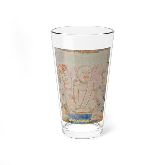 Tattoo Boy (Magazine Illustration) Pint Glass 16oz-16oz-Go Mug Yourself