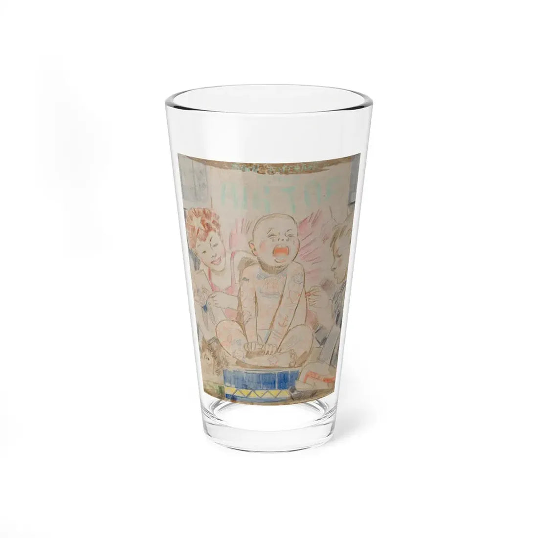 Tattoo Boy (Magazine Illustration) Pint Glass 16oz 16oz - Go Mug Yourself