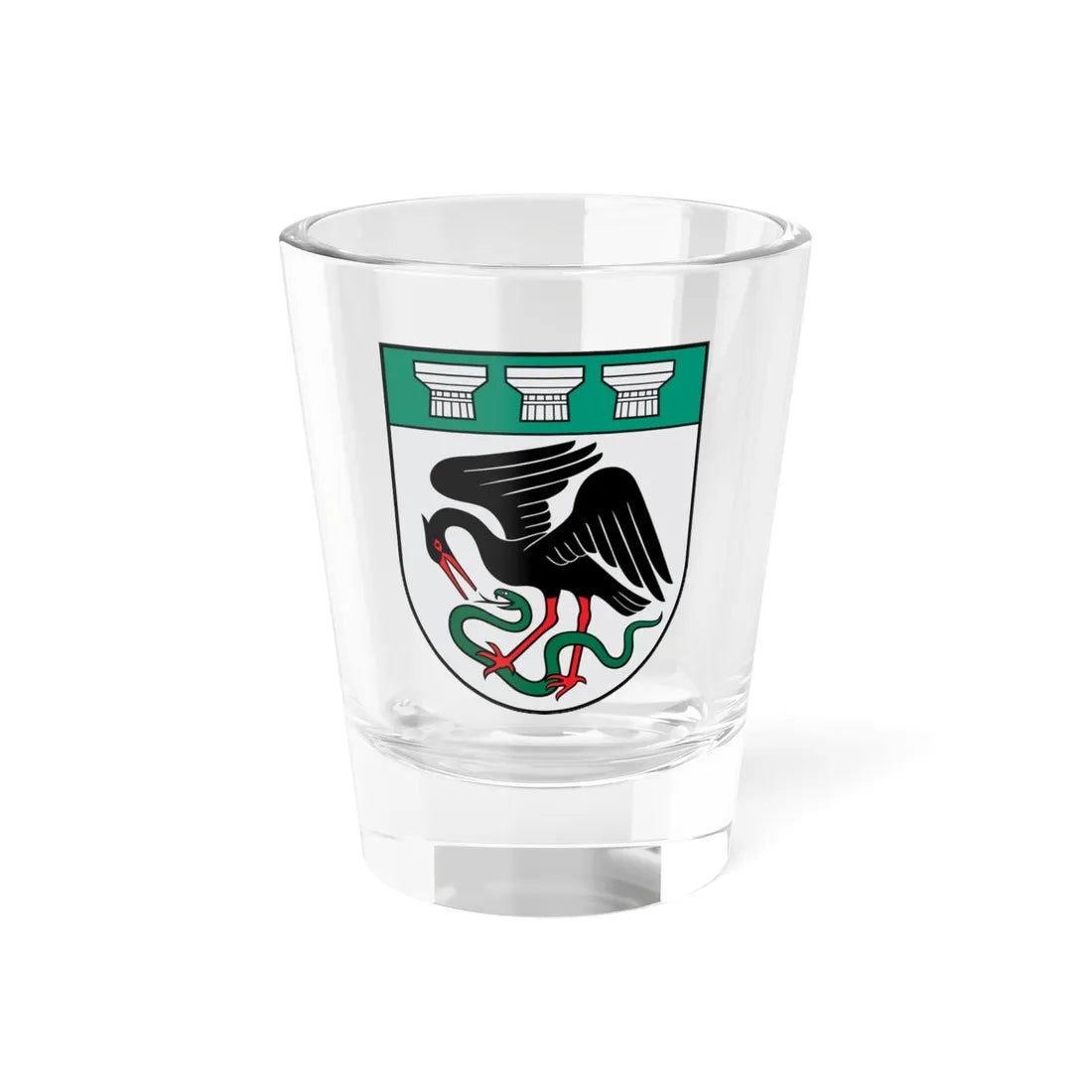 Taujėnai COA (Lithuania) (Coat of Arms) Shot Glass 1.5oz 1.5oz - Go Mug Yourself