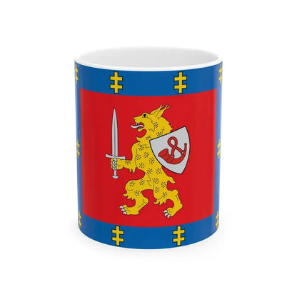 Taurage County flag (Lithuania) White Coffee Mug 11oz - Go Mug Yourself