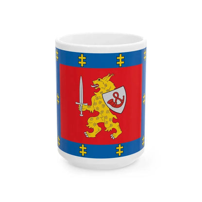 Taurage County flag (Lithuania) White Coffee Mug 15oz - Go Mug Yourself