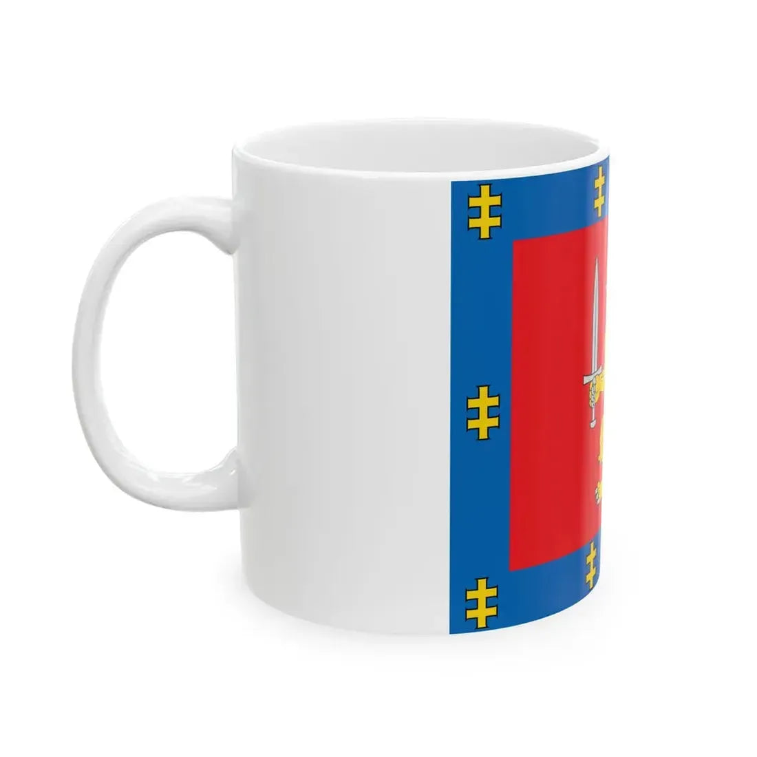 Taurage County flag (Lithuania) White Coffee Mug - Go Mug Yourself
