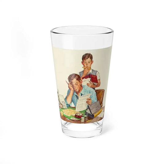 Tax Forms Blues (Magazine Illustration) Pint Glass 16oz 16oz - Go Mug Yourself