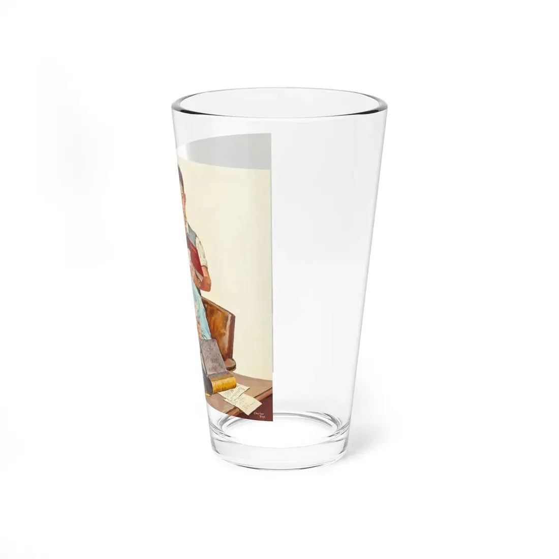Tax Forms Blues (Magazine Illustration) Pint Glass 16oz - Go Mug Yourself