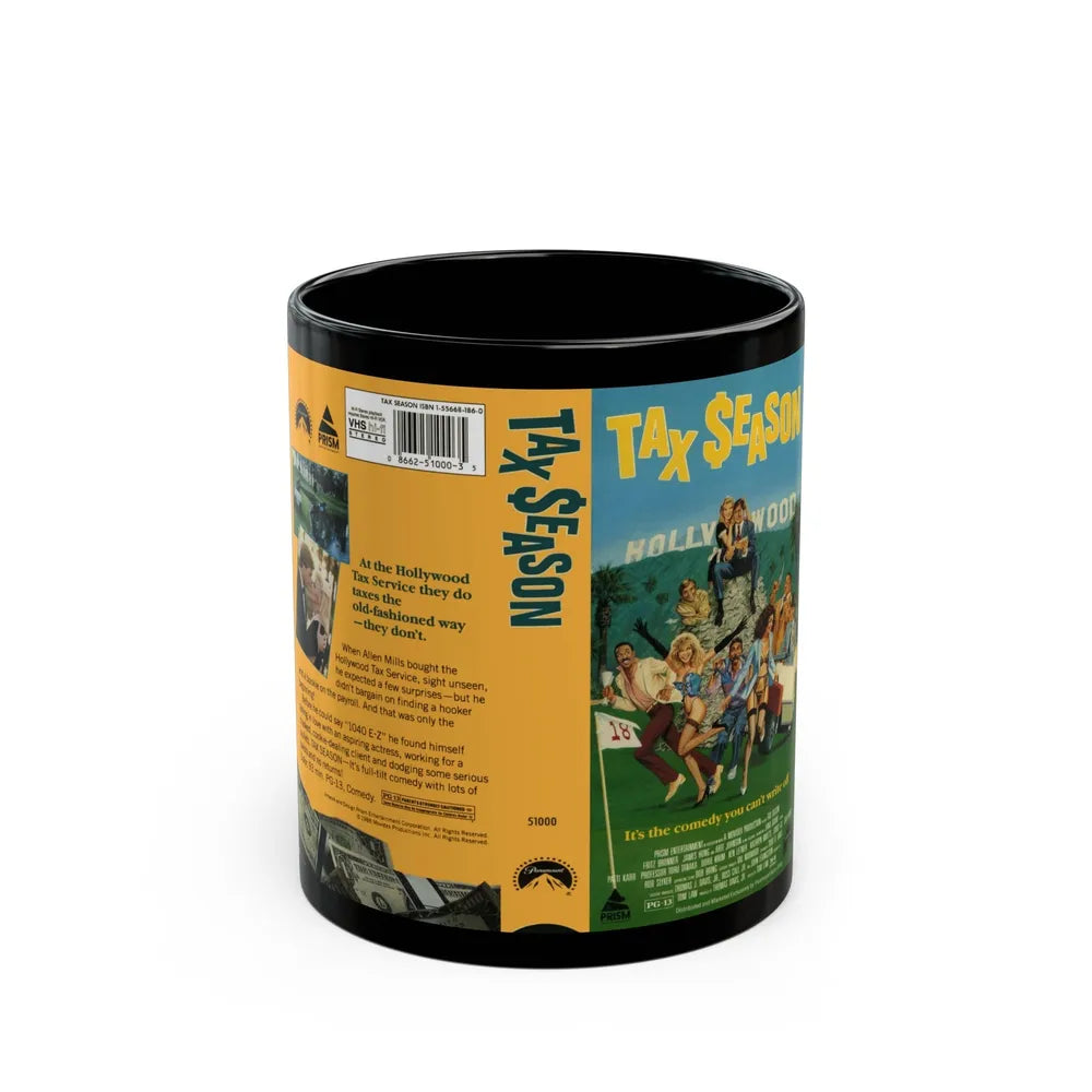 TAX SEASON (VHS COVER) - Black Coffee Mug-11oz-Go Mug Yourself