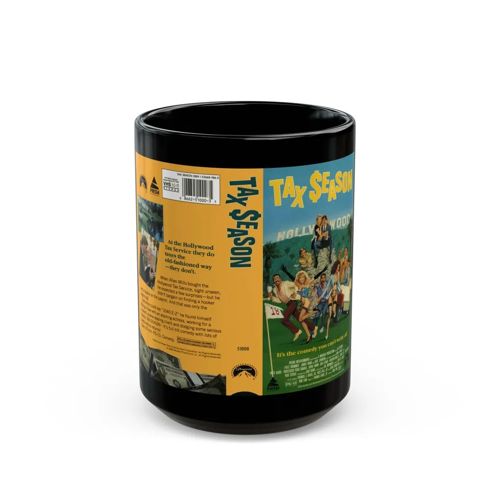 TAX SEASON (VHS COVER) - Black Coffee Mug-15oz-Go Mug Yourself