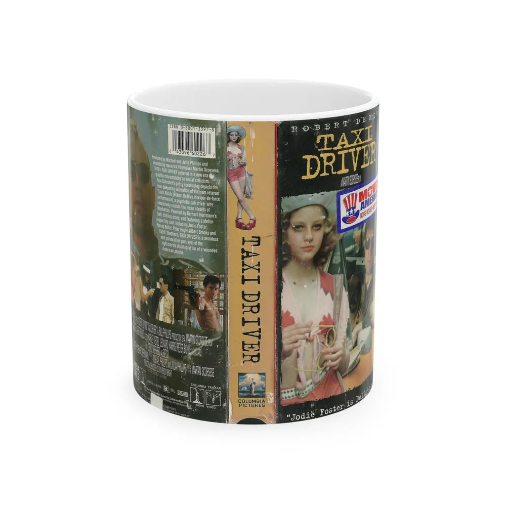 TAXI DRIVER (VHS COVER) - White Coffee Mug-11oz-Go Mug Yourself