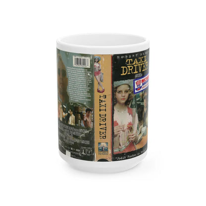 TAXI DRIVER (VHS COVER) - White Coffee Mug-15oz-Go Mug Yourself