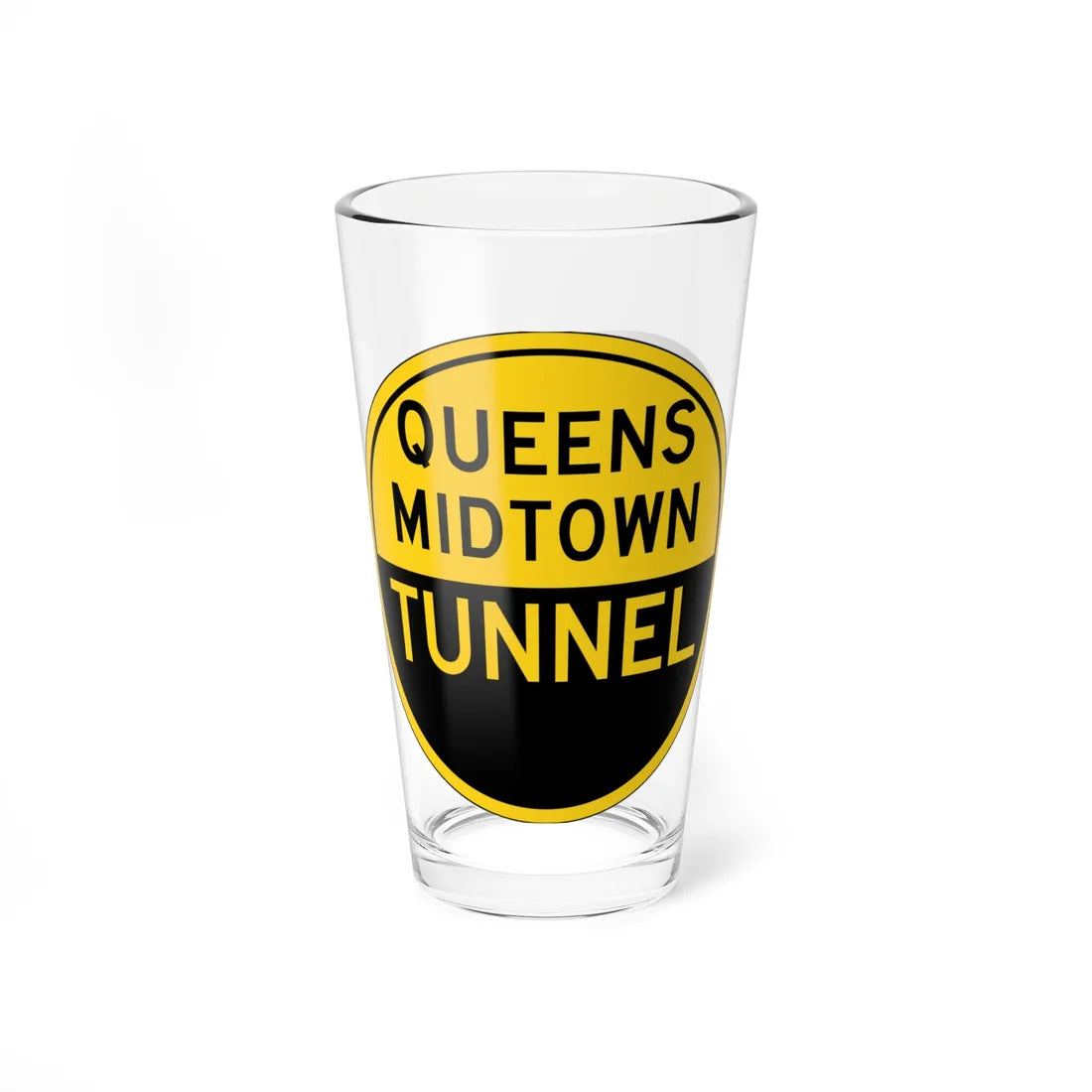 TBTA QUEENS-MIDTOWN TUNNEL (New York) (Road Sign) Pint Glass 16oz 16oz - Go Mug Yourself