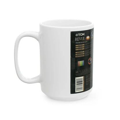 TDK REVUE BLANK VHS TAPE (VHS COVER) - White Coffee Mug - Go Mug Yourself