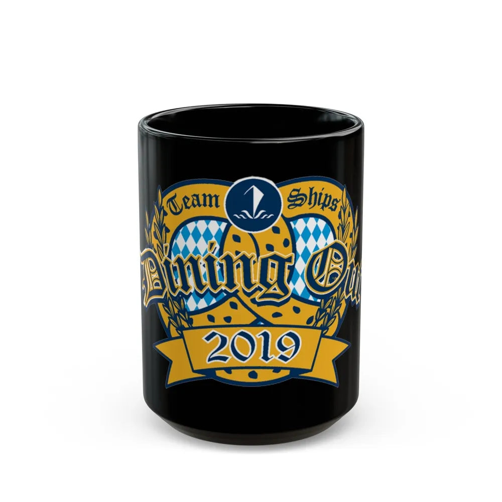 Team Ships Dining Out 2019 (U.S. Navy) Black Coffee Mug-15oz-Go Mug Yourself