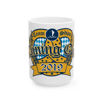 Team Ships Dining Out 2019 (U.S. Navy) White Coffee Mug-15oz-Go Mug Yourself