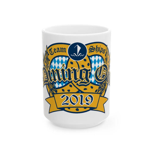 Team Ships Dining Out 2019 (U.S. Navy) White Coffee Mug-15oz-Go Mug Yourself