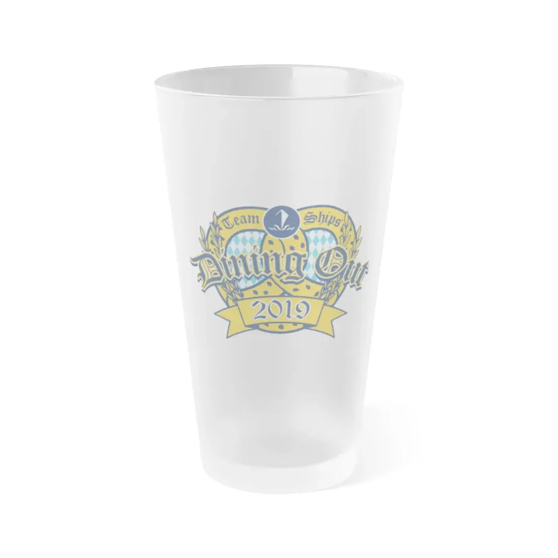 Team Ships Dining Out 2019 (U.S. Navy) Frosted Pint Glass 16oz Default Title - Go Mug Yourself