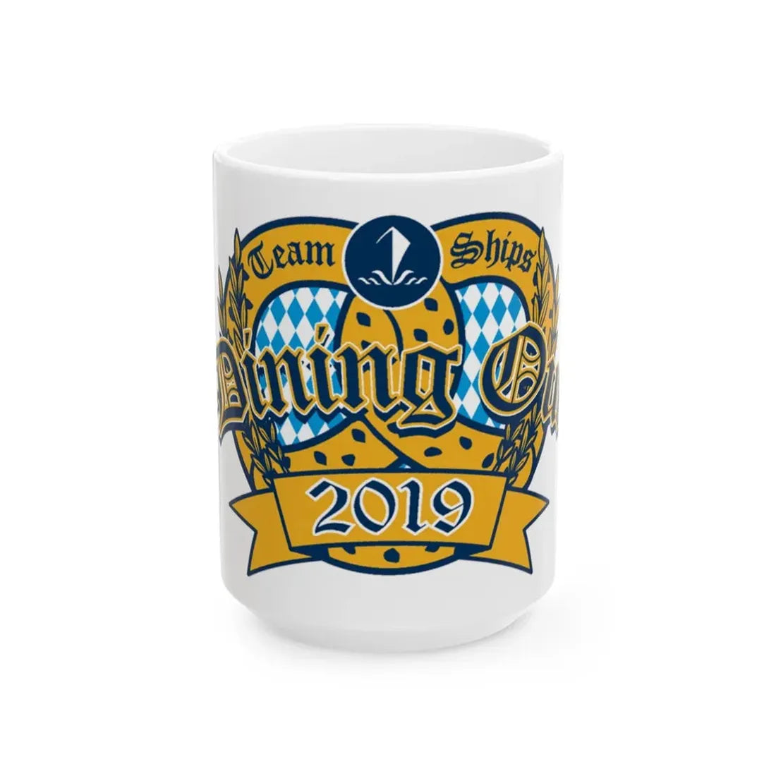 Team Ships Dining Out 2019 (U.S. Navy) White Coffee Mug 15oz - Go Mug Yourself