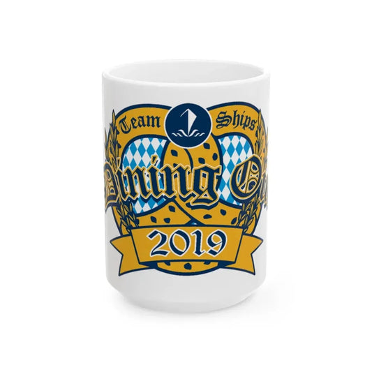 Team Ships Dining Out 2019 (U.S. Navy) White Coffee Mug 15oz - Go Mug Yourself