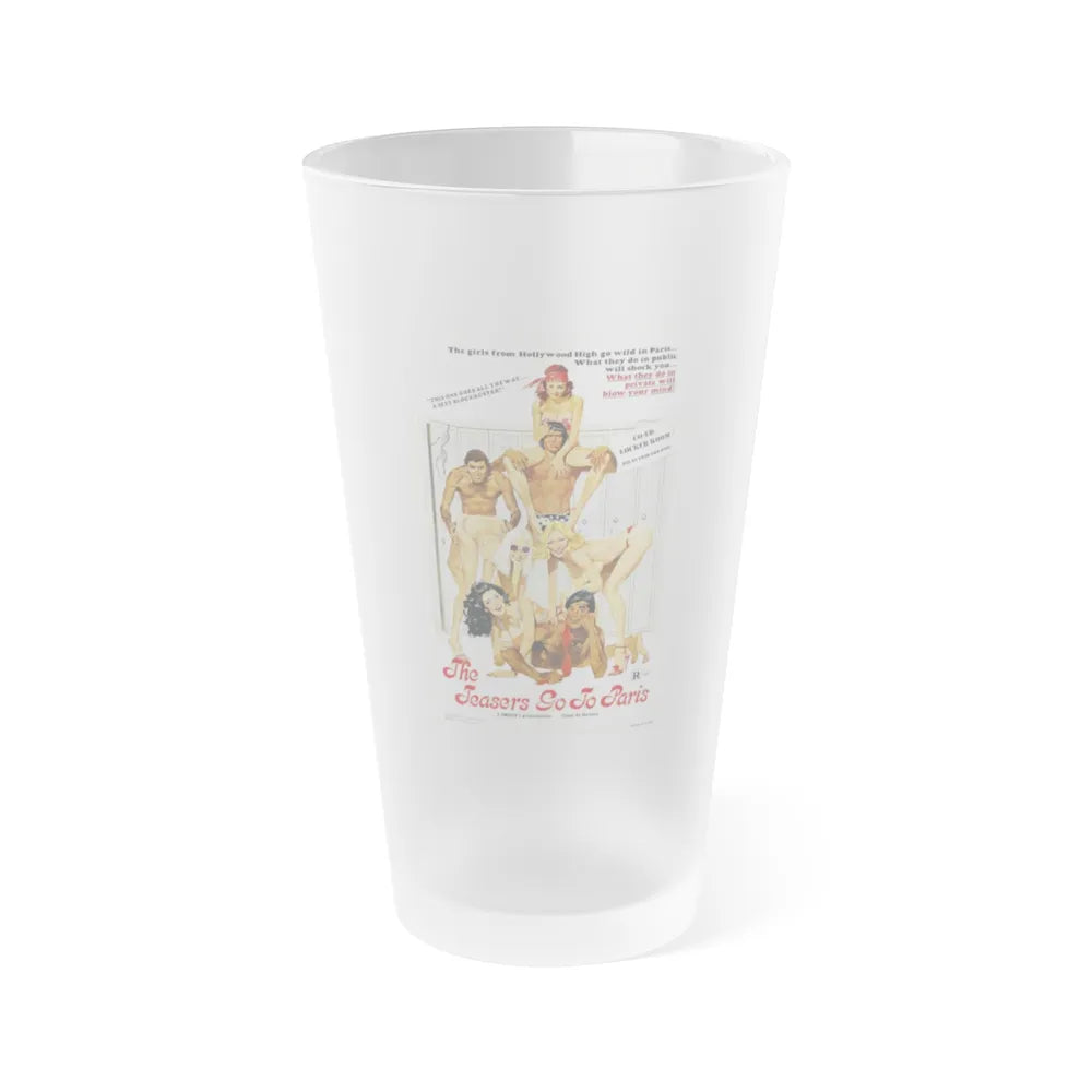 TEASERS GO TO PARIS 1977 Movie Poster - Frosted Pint Glass 16oz-Go Mug Yourself