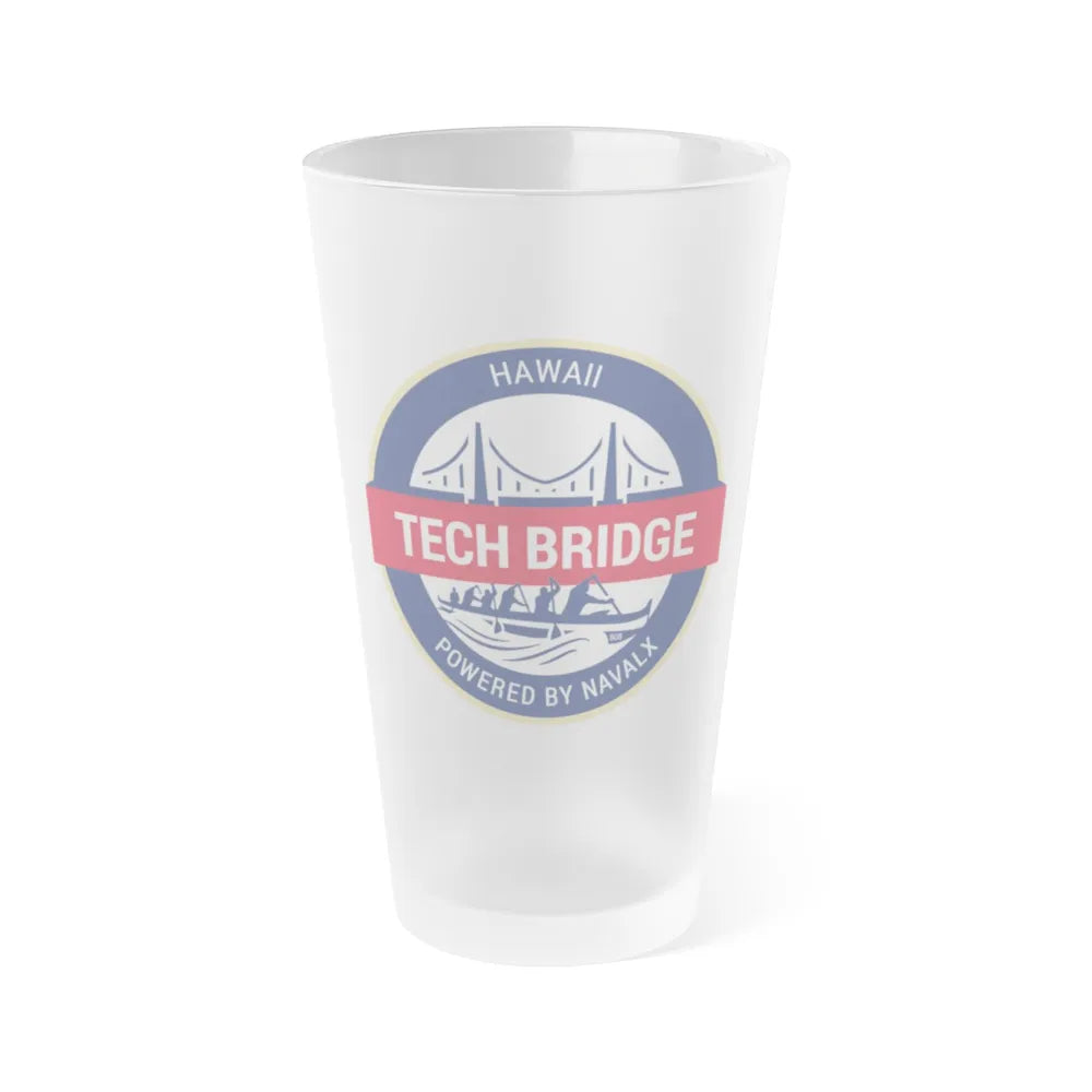 Tech Bridge Hawaii (U.S. Navy) Frosted Pint Glass 16oz-Go Mug Yourself