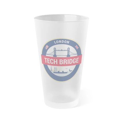 Tech Bridge London (U.S. Navy) Frosted Pint Glass 16oz-Go Mug Yourself