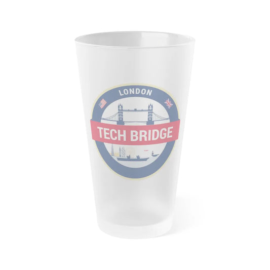 Tech Bridge London (U.S. Navy) Frosted Pint Glass 16oz-Go Mug Yourself