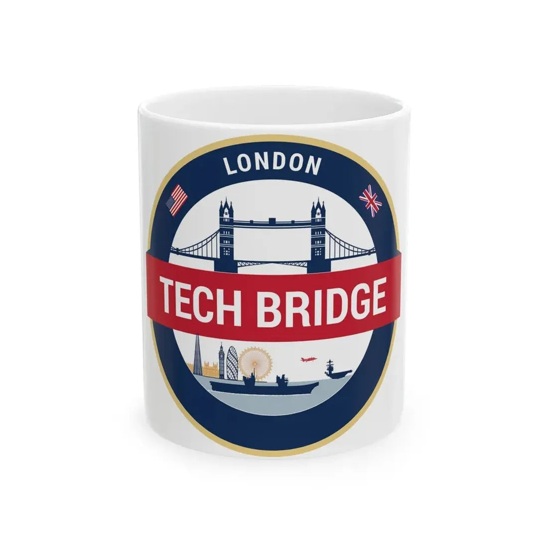 Tech Bridge London (U.S. Navy) White Coffee Mug - Go Mug Yourself