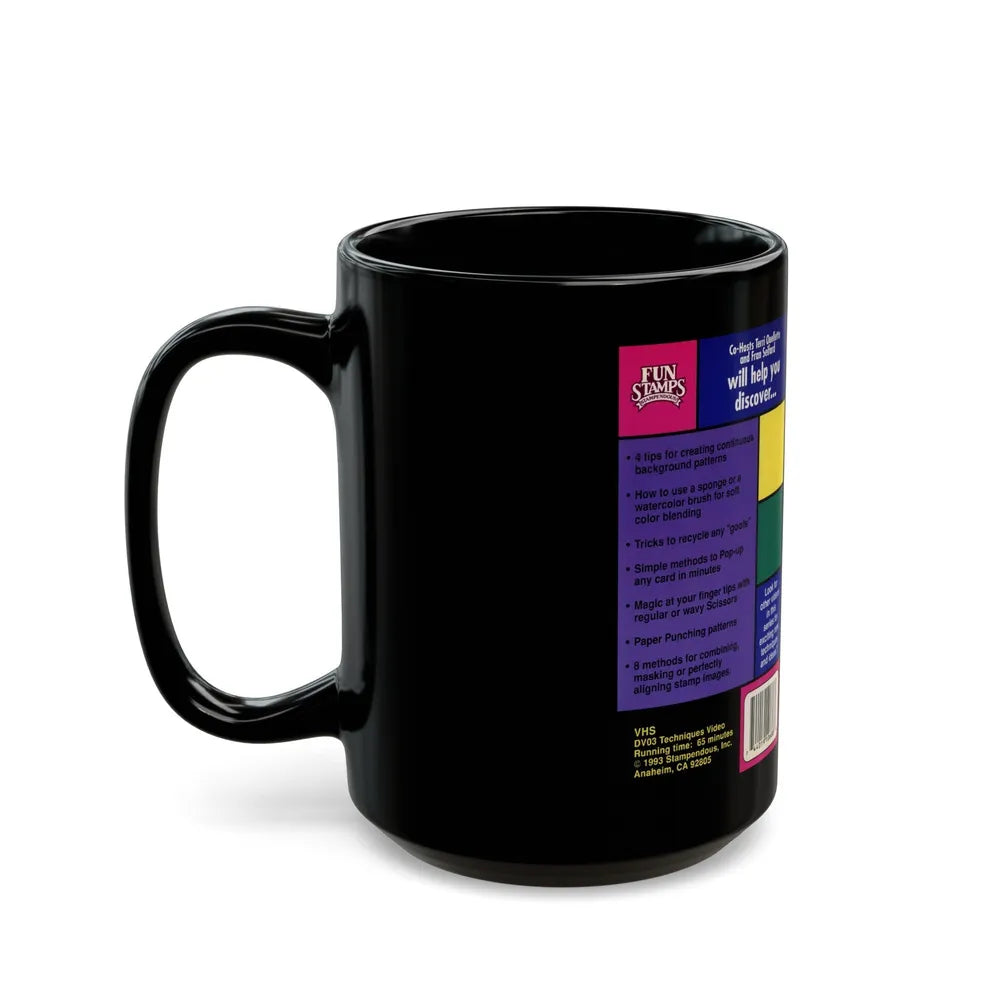 TECHNIQUES OF STAMPING FUN STAMPS (VHS COVER) - Black Coffee Mug-Go Mug Yourself