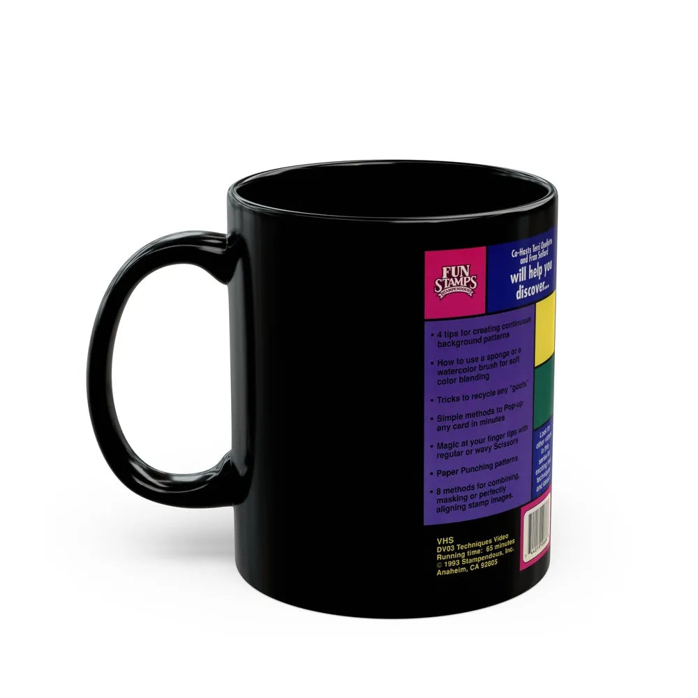 TECHNIQUES OF STAMPING FUN STAMPS (VHS COVER) - Black Coffee Mug-Go Mug Yourself