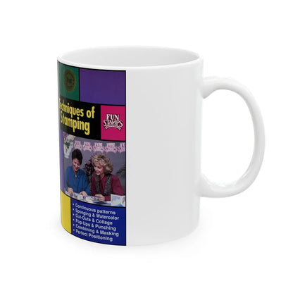 TECHNIQUES OF STAMPING FUN STAMPS (VHS COVER) - White Coffee Mug-Go Mug Yourself