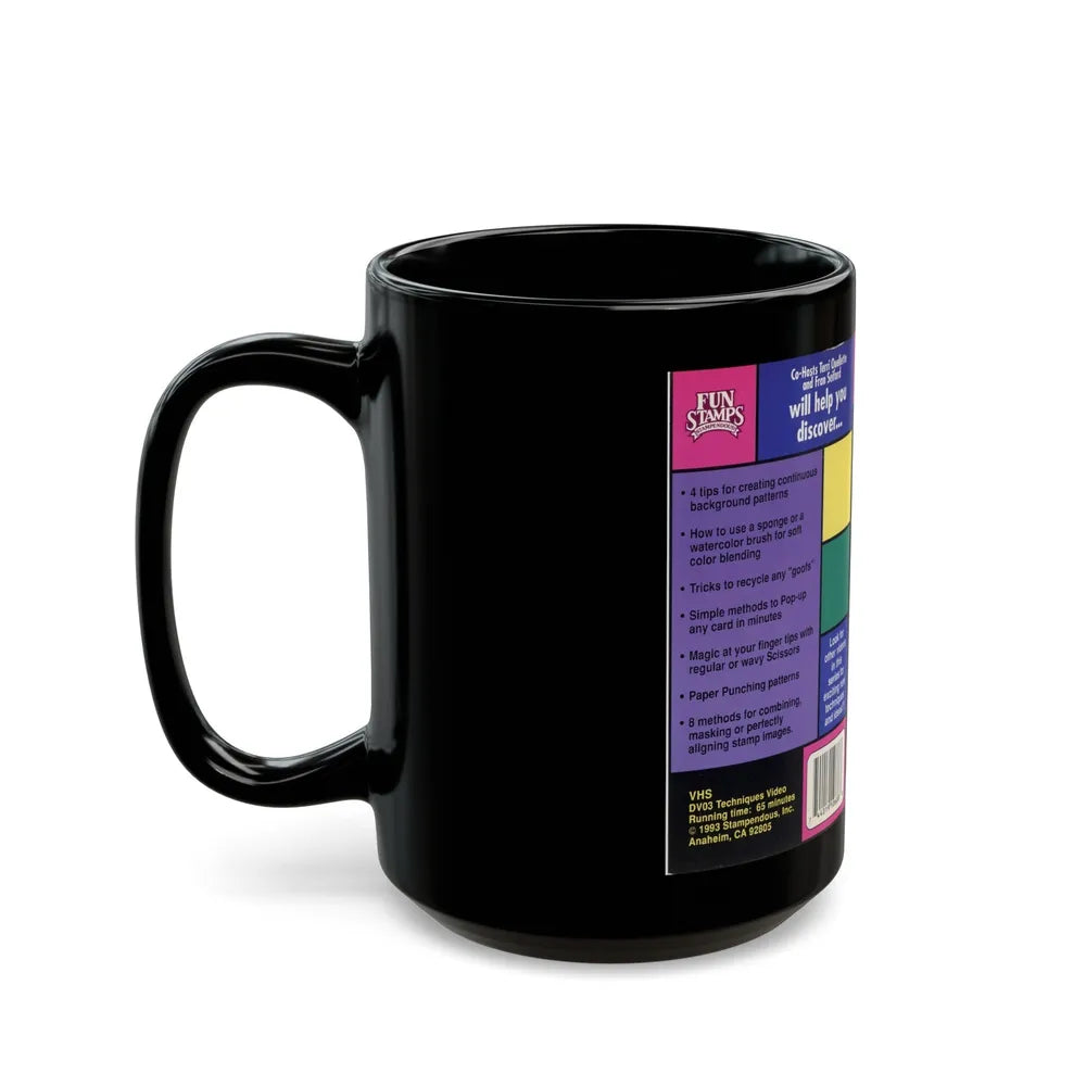 TECHNIQUES OF STAMPING (VHS COVER) - Black Coffee Mug-Go Mug Yourself