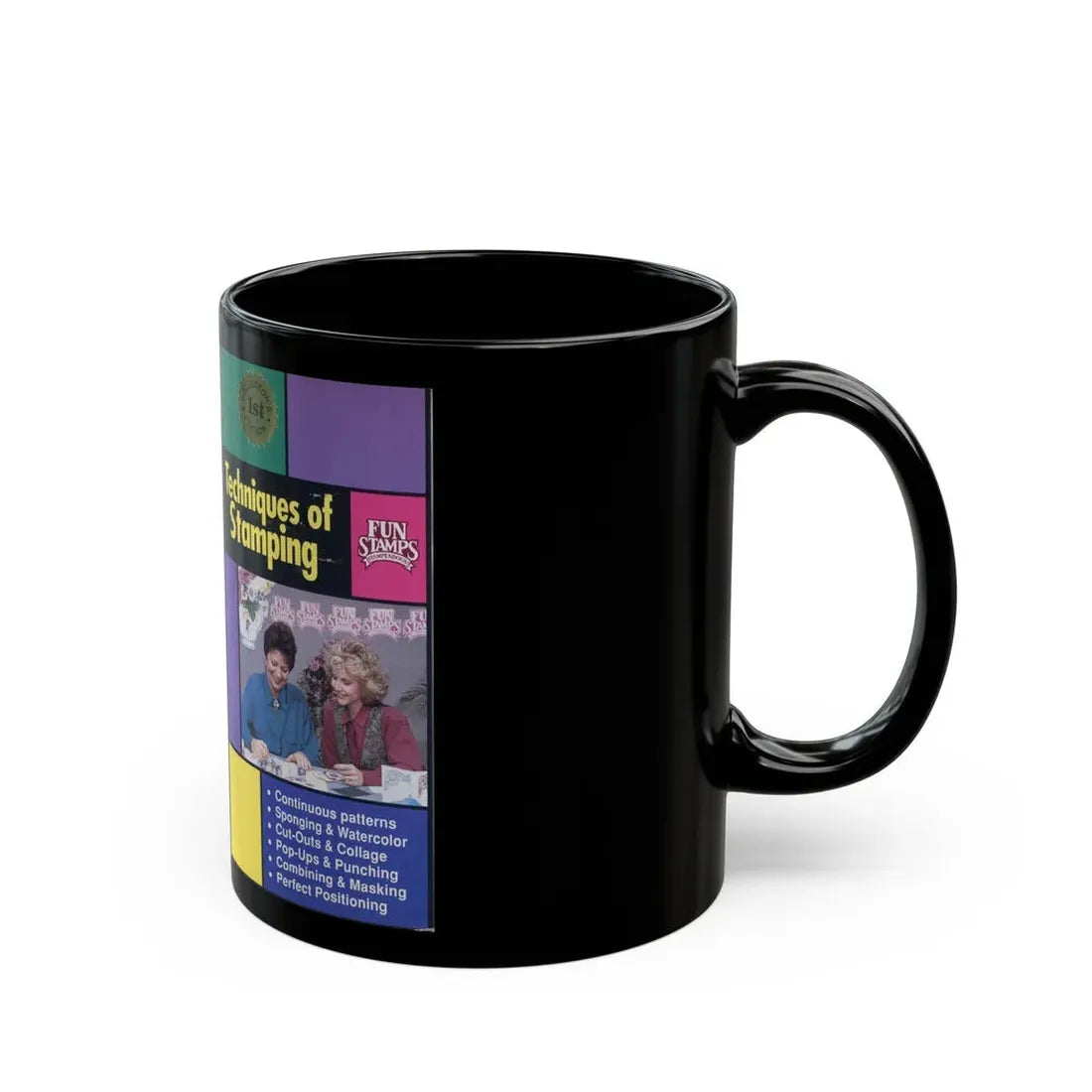TECHNIQUES OF STAMPING (VHS COVER) - Black Coffee Mug - Go Mug Yourself