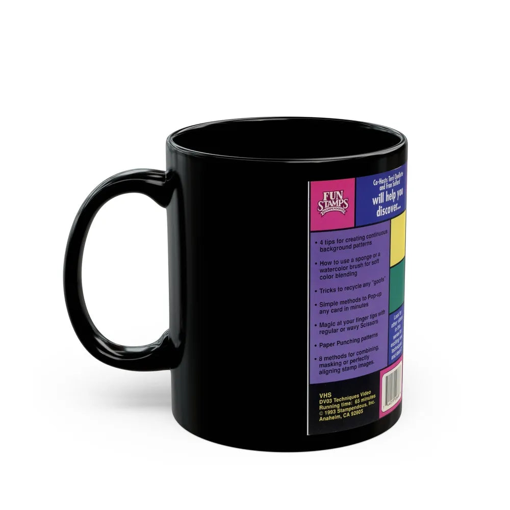 TECHNIQUES OF STAMPING (VHS COVER) - Black Coffee Mug-Go Mug Yourself