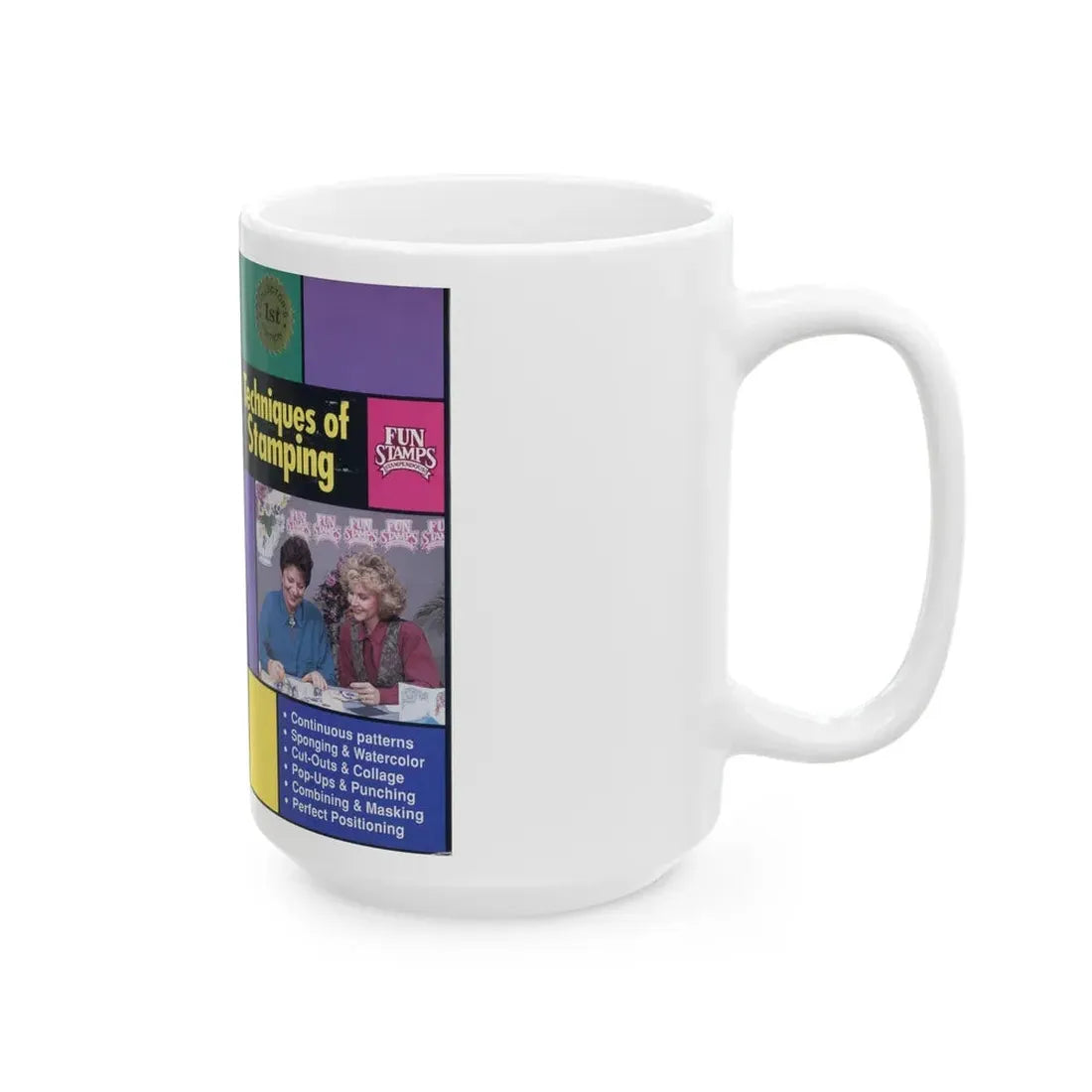 TECHNIQUES OF STAMPING (VHS COVER) - White Coffee Mug - Go Mug Yourself