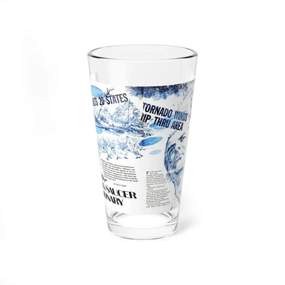 Ted Owens - Flying Saucer Missionary, Saga magazine, March 1971 (Magazine Illustration) Pint Glass 16oz 16oz - Go Mug Yourself