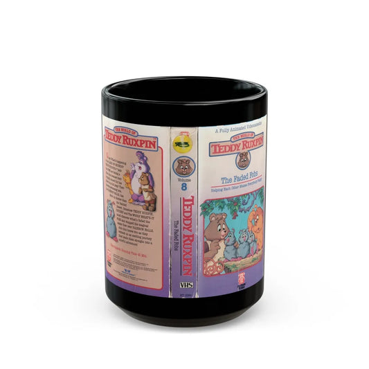 TEDDY RUXPIN THE FADED FOBS (VHS COVER) - Black Coffee Mug-15oz-Go Mug Yourself