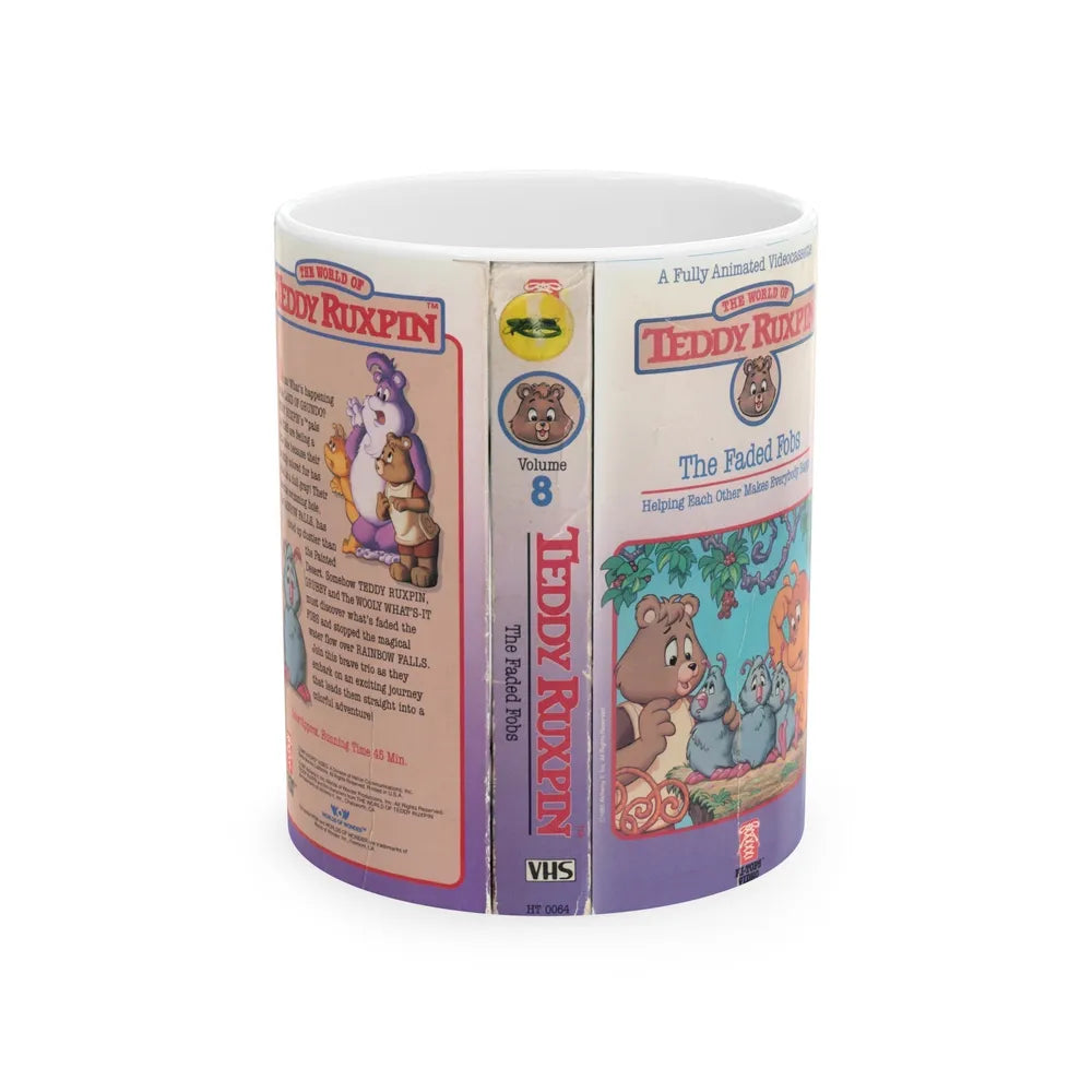 TEDDY RUXPIN THE FADED FOBS (VHS COVER) - White Coffee Mug-11oz-Go Mug Yourself