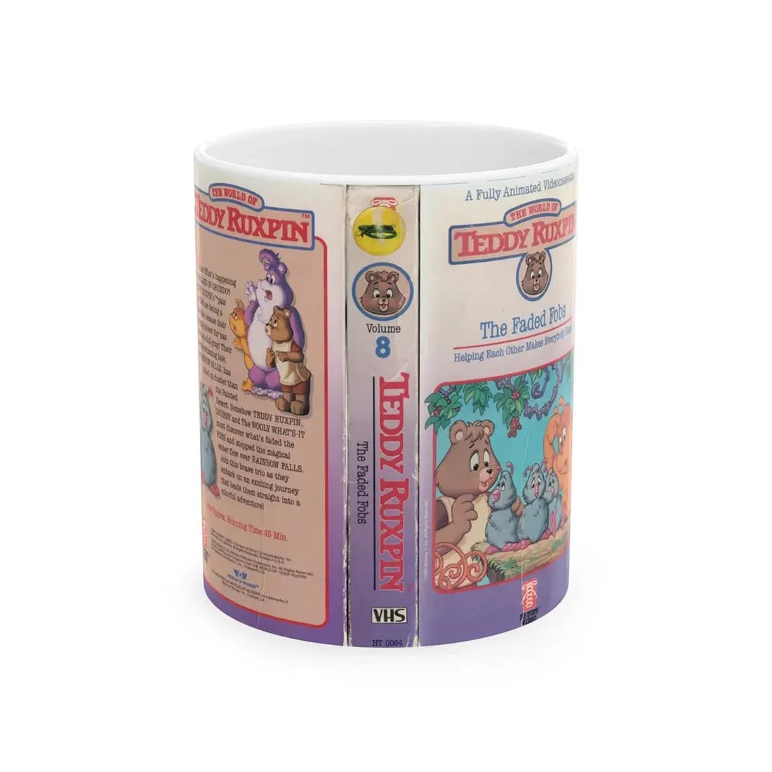 TEDDY RUXPIN THE FADED FOBS (VHS COVER) - White Coffee Mug 11oz - Go Mug Yourself