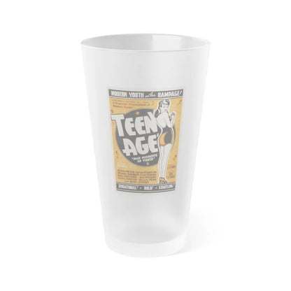 TEEN AGE 1943 Movie Poster - Frosted Pint Glass 16oz-Go Mug Yourself