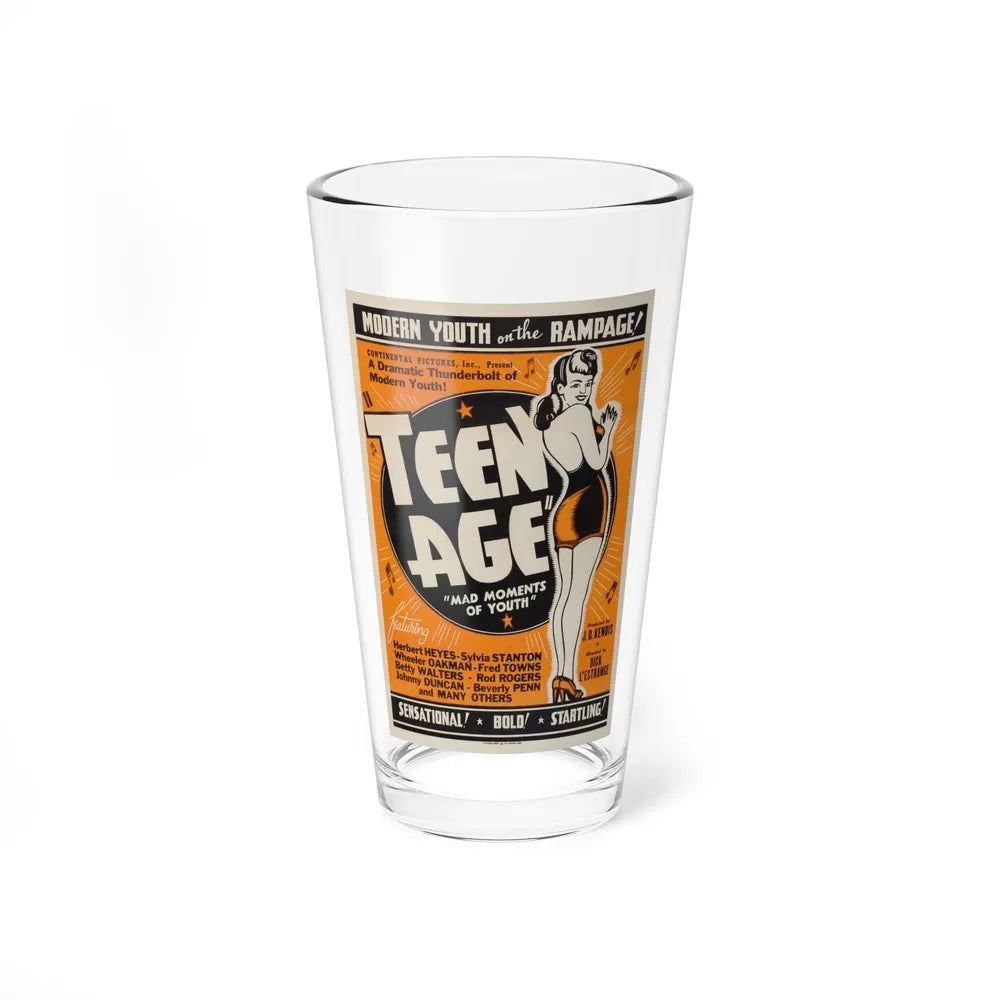 TEEN AGE 1943 Movie Poster - Pint Glass 16oz-16oz-Go Mug Yourself