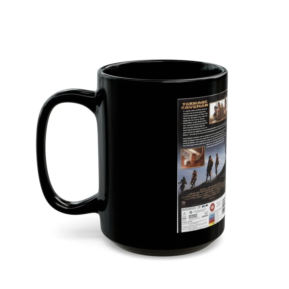 TEENAGE CAVEMAN ANDREW KEEGAN (VHS COVER) - Black Coffee Mug-Go Mug Yourself